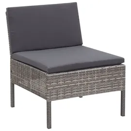 vidaXL Garten-Lounge-Set mit Auflagen 3-tlg. grau