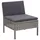 vidaXL Garten-Lounge-Set mit Auflagen 3-tlg. grau