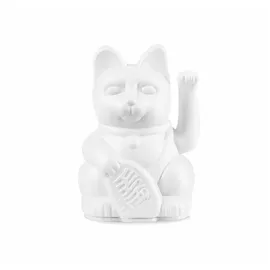 Donkey Products DONKEY Lucky Cat Mini | White - Japanische Glücksbringer Winkekatze in Weiß, 9,8 cm hoch