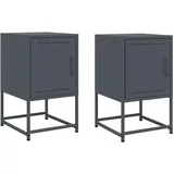 vidaXL Nachtschrank 36 x 39 x 60,5 cm Anthrazit