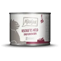MjAMjAM herzhaftes Wild & Kaninchen an fruchtigen Heidelbeeren 24 x 200 g