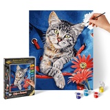 Schipper Arts & Crafts Malen nach Zahlen Katze im Rucksack (609240842)