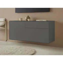 Lowboard "Essentials", grau (anthrazit), B:127cm H:56cm T:42cm, MDF, LEGER HOME BY LENA GERCKE, Sideboards, Breite: 127 cm, MDF lackiert, Push-to-open-Funktion