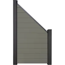 GROJA Solid Steckzaun Schräg 90 cm x 180/90 cm Bi-Color Grün