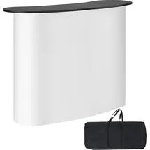 Vevor Tragbare Messetheke Messetresen, 1300 x 465 x 950 mm Messestand Ausstellungs-Thekenständer, Faltbarer Promotion-Einzelhandels-Bartisch, Pop-Up-Podium mit Aufbewahrungsregal, Tragetasche