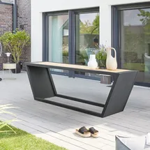 Home Deluxe Gartentisch 240,5 x 76 x 60 cm Grau/Braun