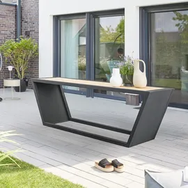 Home Deluxe Gartentisch 240,5 x 76 x 60 cm Grau/Braun