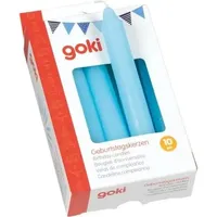 GoKi Geburtstagskerzen Set 10 St. blau 10 cm