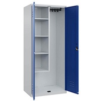 CP Putzmittelschrank Classic PLUS 080100-02 S10003 enzianblau, lichtgrau 80,0 x 50,0 x 185,0 cm, aufgebaut