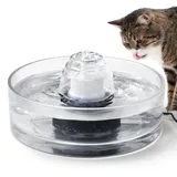 Trinkbrunnen für Katze Glas, VinDox 2.7L Katzenbrunnen Glas Ultra-Leiser aus, Kleine Hunde und Mehrere Haustiere, Automatischer Wasserspender Katzenbrunnen