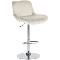 CLP Barhocker Solon Chrom creme/Samt