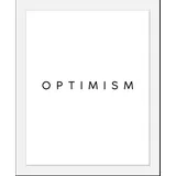 queence Bild »Optimism«, in 3 Größen, gerahmt, schwarz