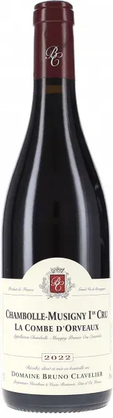Chambolle-Musigny 1er Cru La Combe d ́Orveaux AOC Bruno Clavelier 2022 BIO