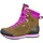 Guggen Mountain Wanderstiefel Uni in Braun-Lila | neonlila / schwarz 36