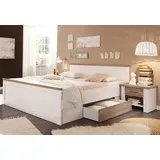 SchlafKONTOR QUARTIER Luca 180x200cm weiß/trüffel