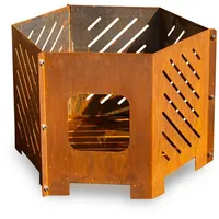 Feuerfest 123 GmbH Feuerkorb Feuertonne aus Edelrost - Feuerstelle aus hochwertigem Cortenstahl, (unempfindlich & langlebig), Hochwertiges Design in Handarbeit gefertigt - Made in Germany