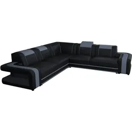 Hti-Living Ecksofa Cerik Schwarz - Schwarz