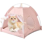 Tioheam Katzenzelt, Tipi Zelt Hunde Und Katzen, Hundezelte Hundehöhle Und Haustierhäuser, Mit Abnehmbarem Waschbarem Kissen, Für Katzen Oder Kätzchen Oder Kleine Haustiere