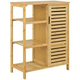 [en.casa] Badezimmerschrank Vetlanda Bambus 87x66x33 cm