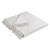 Biederlack Sofaschoner Baumwoll-Mischgewebe Silber Größe 50x200cm