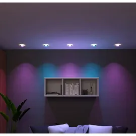 SSC-LUXon YAPU Glas Einbauspot flach mit LED Ring und WiFi Smarthome GU10 LED Strahler - Einbaulampe schwarz spiegelnd RGB CCT