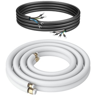 Kältebringer Kältebringer® 1-15m Kältemittelleitung 1/4“ + 3/8" Montage-Set für Split-Klimaanlage (4-adrig)