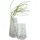 Loberon Vase 2er Set Nervila, Zwei Größen, Handbemalt mit Unterschiedlichen Blumenmotiven, Mundgeblasen, Blumenvase, Dekoration, Glas, klar/bunt