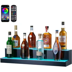 VEVOR Barregal Weinregal LED Beleuchtung Wandmontage 2-stufig 761mm Display