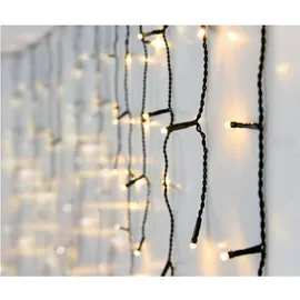 ECD Germany Lichtervorhang LED 12 m Warmweiß