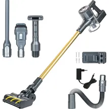 Genius Invictus X8 Facelift Akku Handstaubsauger 14 tlg, Staubsauger Kabellos beutellos, 3 Fach Filtersystem HEPA Filter, 200Watt