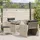 vidaXL Garten-Lounge-Set 4-tlg. hellgrau