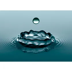 Fototapete PAPERMOON "Water Droplets", bunt (mehrfarbig), B:4m L:2,6m, Vlies, Tapeten