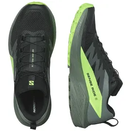 Salomon Sense Ride 5 Herren Black / Laurel Wreath / Green Gecko 40