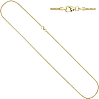 Goldkette JOBO, gelb (gelbgold 585), Halsketten, Damen, Gelbgold 585, L: 38, Schlangenkette 585 Gold 38 cm 1,4 mm