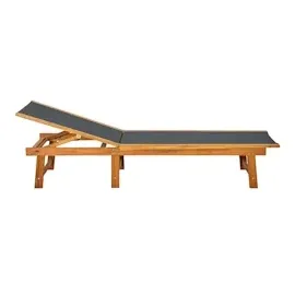 vidaXL Sonnenliege 200 x 66 x 34 cm schwarz