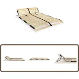 Lattenrost mit 28 Latten 7 Zonen 120x200 cm - Lattenrost - Holzrahmen - Buche - Birke - Lattenrost 120x200