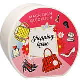 alles-meine.de GmbH Spardose - Shopping Kasse - aus Porzellan/Keramik - 14 cm - Sparschwein - für Kinder & Erwachsene - stabile Sparbüchse Kinderspardose/groß lustig witzig -..