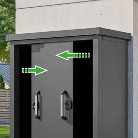 gfp garten- & freizeitprofi Gartenschrank 1,50 x 0,78 m Anthrazit