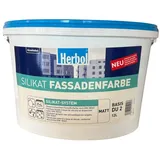 (4,16€/L) Herbol Silikat Fassadenfarbe Außenfarbe matt Basis DU2   12L