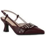 VAN HILL Damen Slingpumps in Dunkelrot