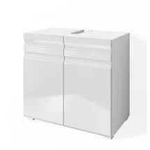 Vicco Waschbeckenunterschrank FREDDY Weiß hochglanz 60 x 56 cm,