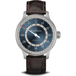 Meistersinger Klassik Plus Perigraph AM10Z17S - blau,braun - 43mm