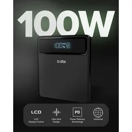 SBS TTBB20000PD100W, 20.000 mAh 100 Watt, Schwarz