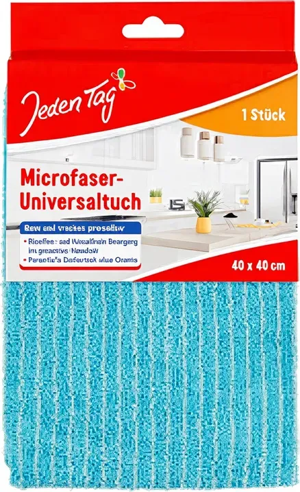 Jeden Tag Mikrofaser-Universal-Tuch 1 Stück, 40*40cm