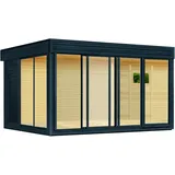 Wolff Finnhaus Design-Gartenhaus Finn Cube 4x3 Typ 2 anthrazit