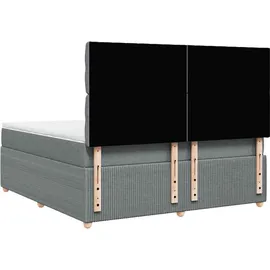 vidaXL Boxspringbett 180 x 200 cm Hellgrau