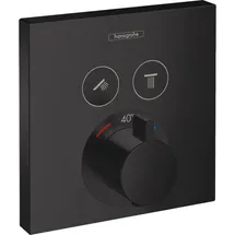 Hansgrohe ShowerSelect Thermostat Unterputz 2 Verbraucher, mattschwarz