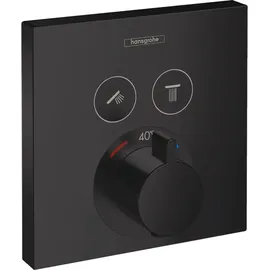 Hansgrohe ShowerSelect Thermostat Unterputz 2 Verbraucher, mattschwarz