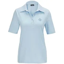 GOLDNER Baumwollshirt mit Polokragen in hellblau | Gr.: 44