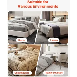 Vevor Boxspringbettgestell 2010 x 1510 mm 102 mm Beige